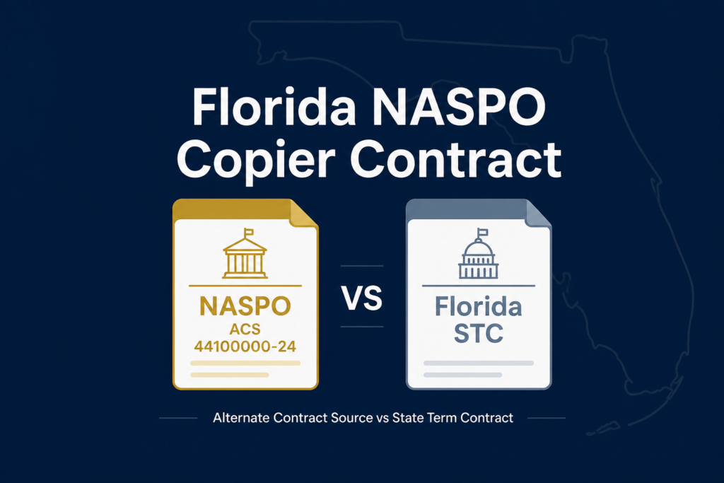 Florida NASPO copier contract vs Florida state term contract