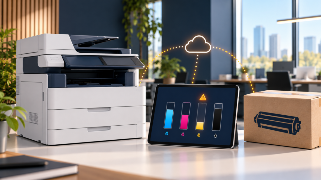 Automatic toner replenishment monitoring for an office printer
