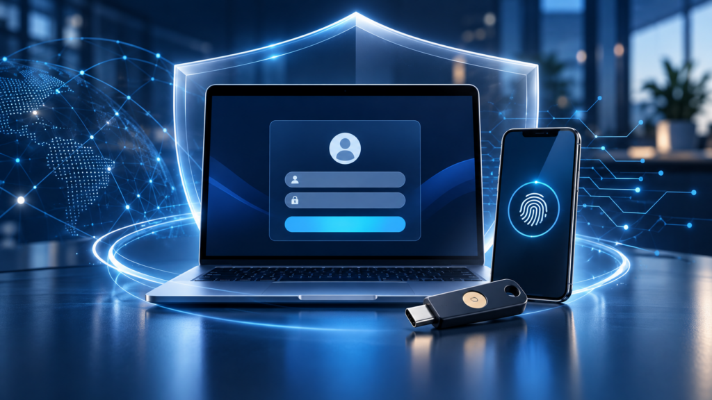 Phishing-resistant MFA setup with security key and passkey